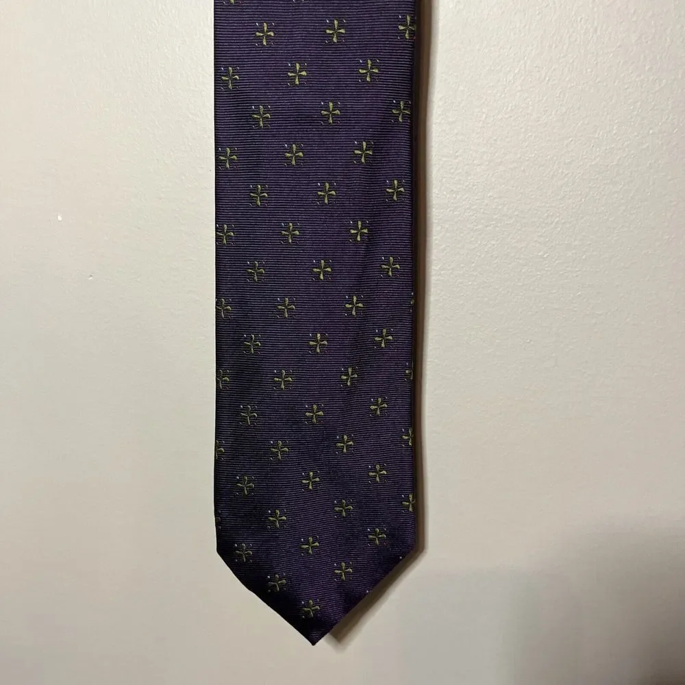 Barney's‎ New York 100% Silk Men's Tie Purple Plum Office Business